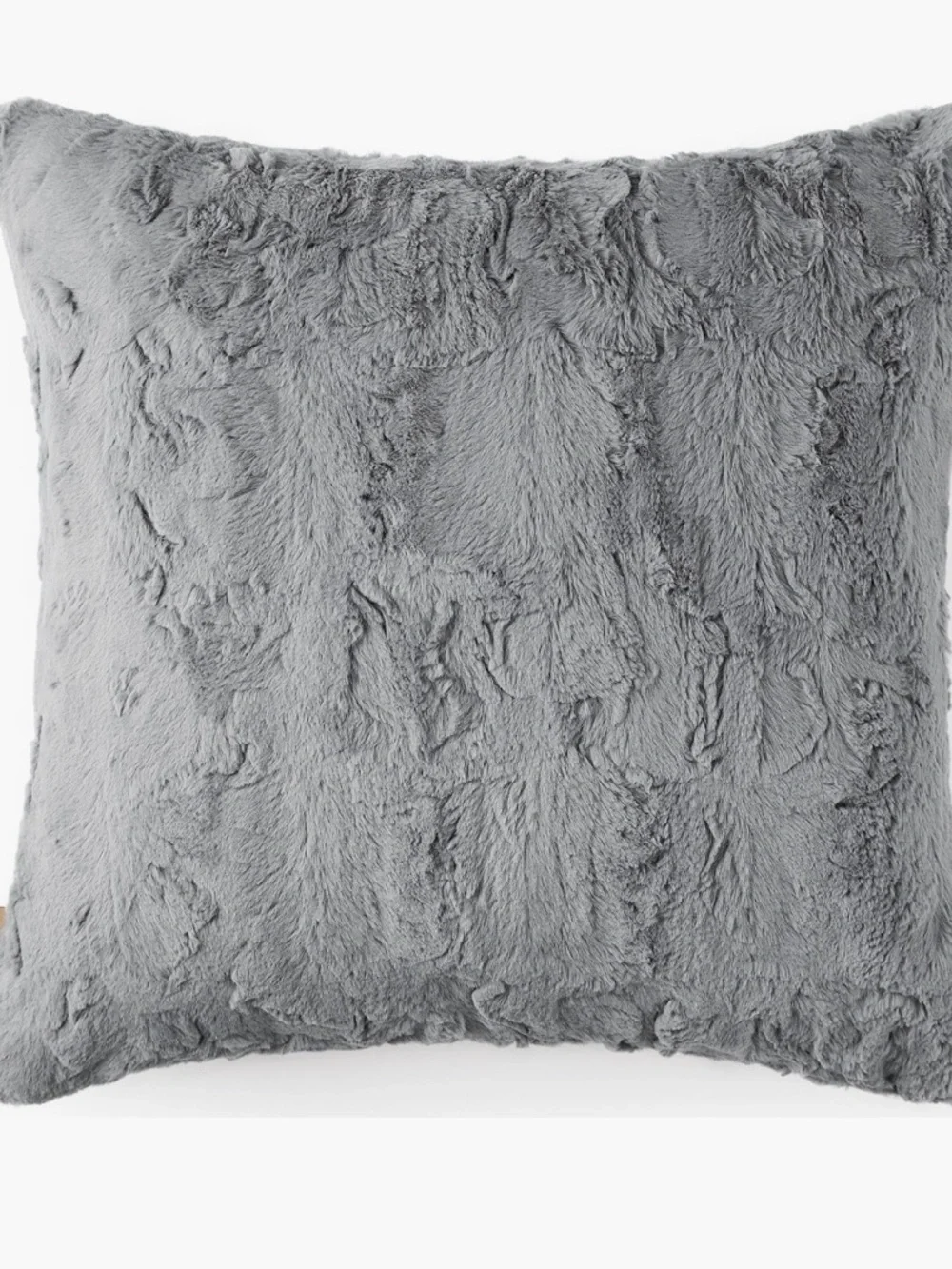 UGG Olivia Plush Light Blue Faux Fur Square Throw Pillow